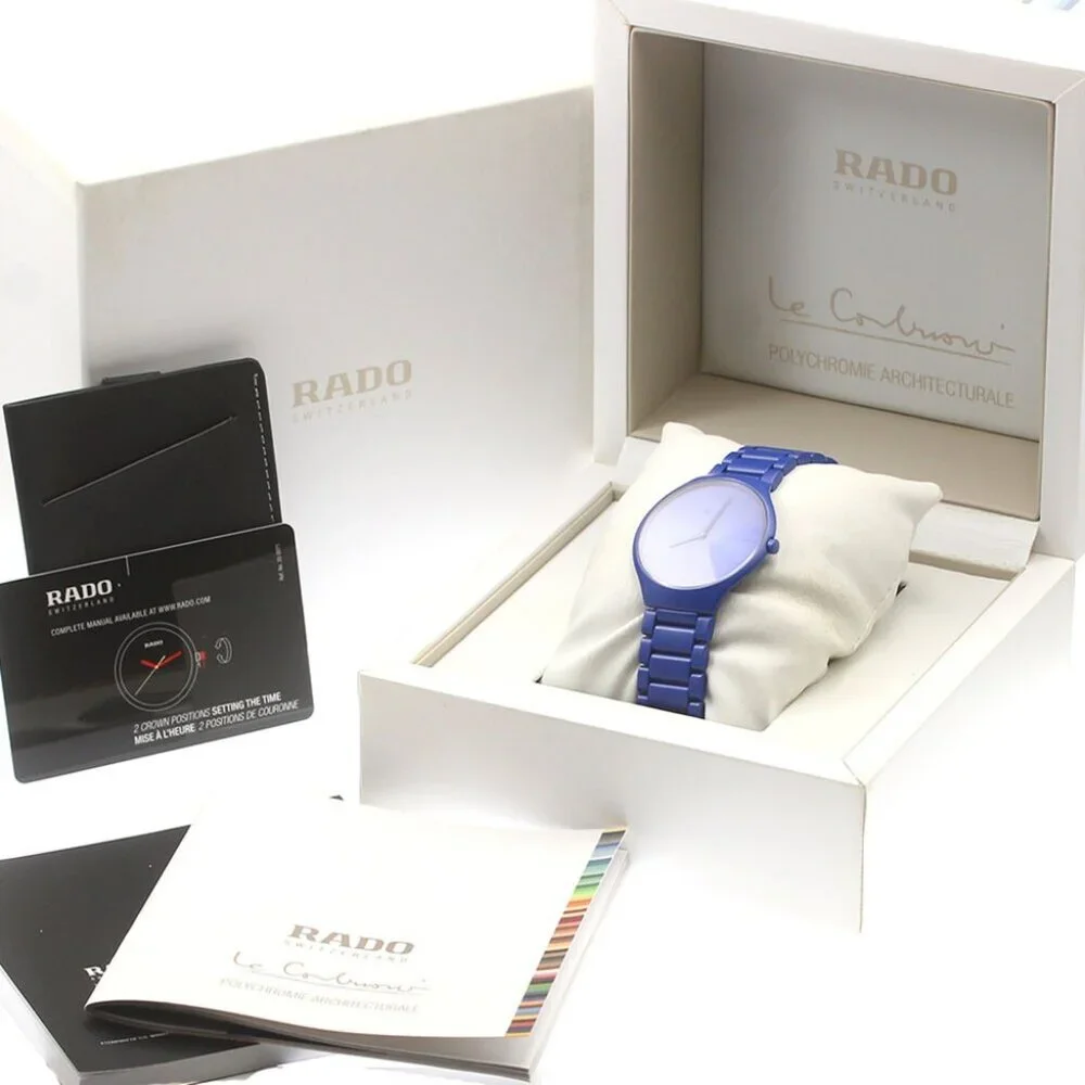 RADO True Thinline Couleur Corbusier blue Dial Quartz Men's